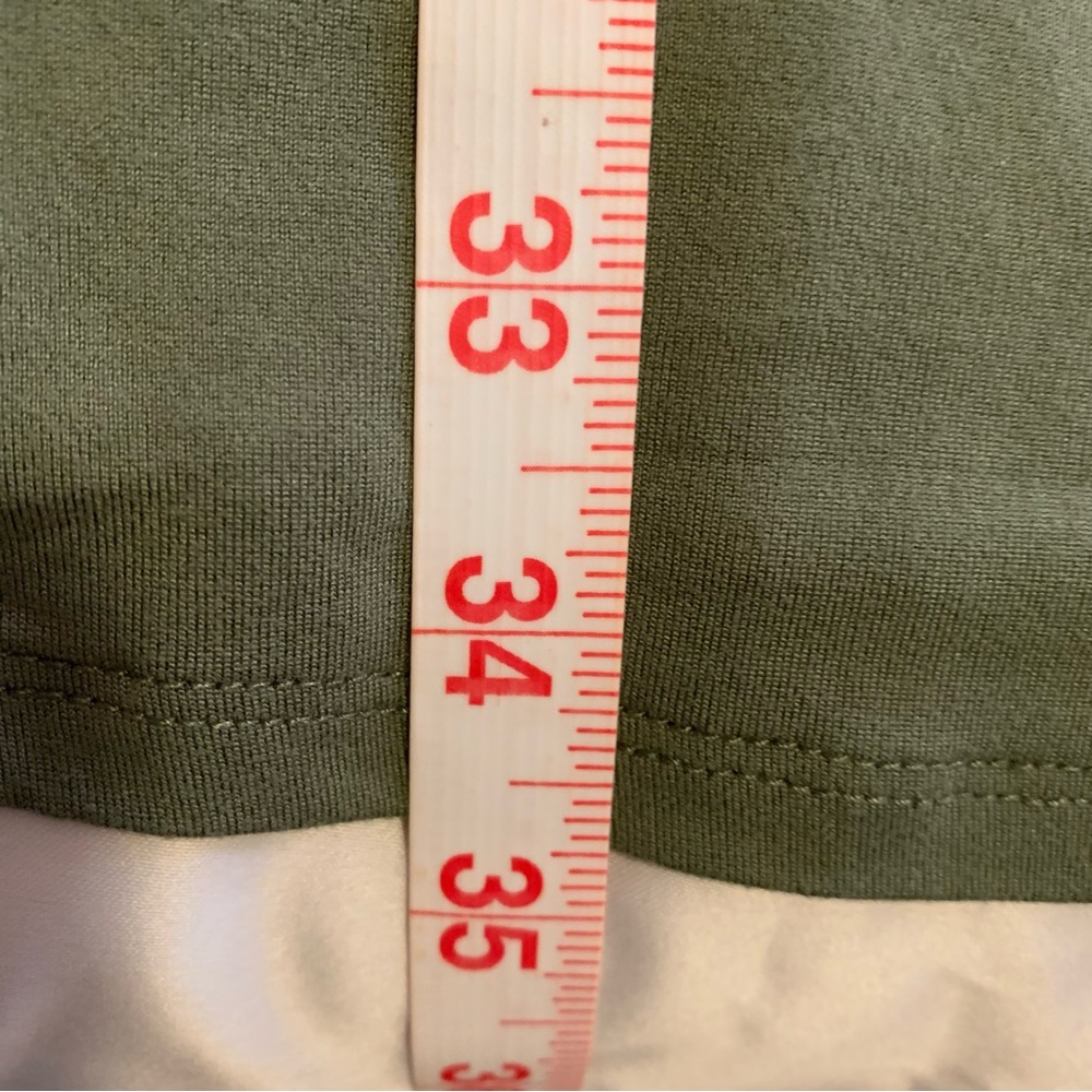 GB.  Olive color. Tie Front, long sleeve mini dress. Size Small. Cut out… - Picture 13 of 13
